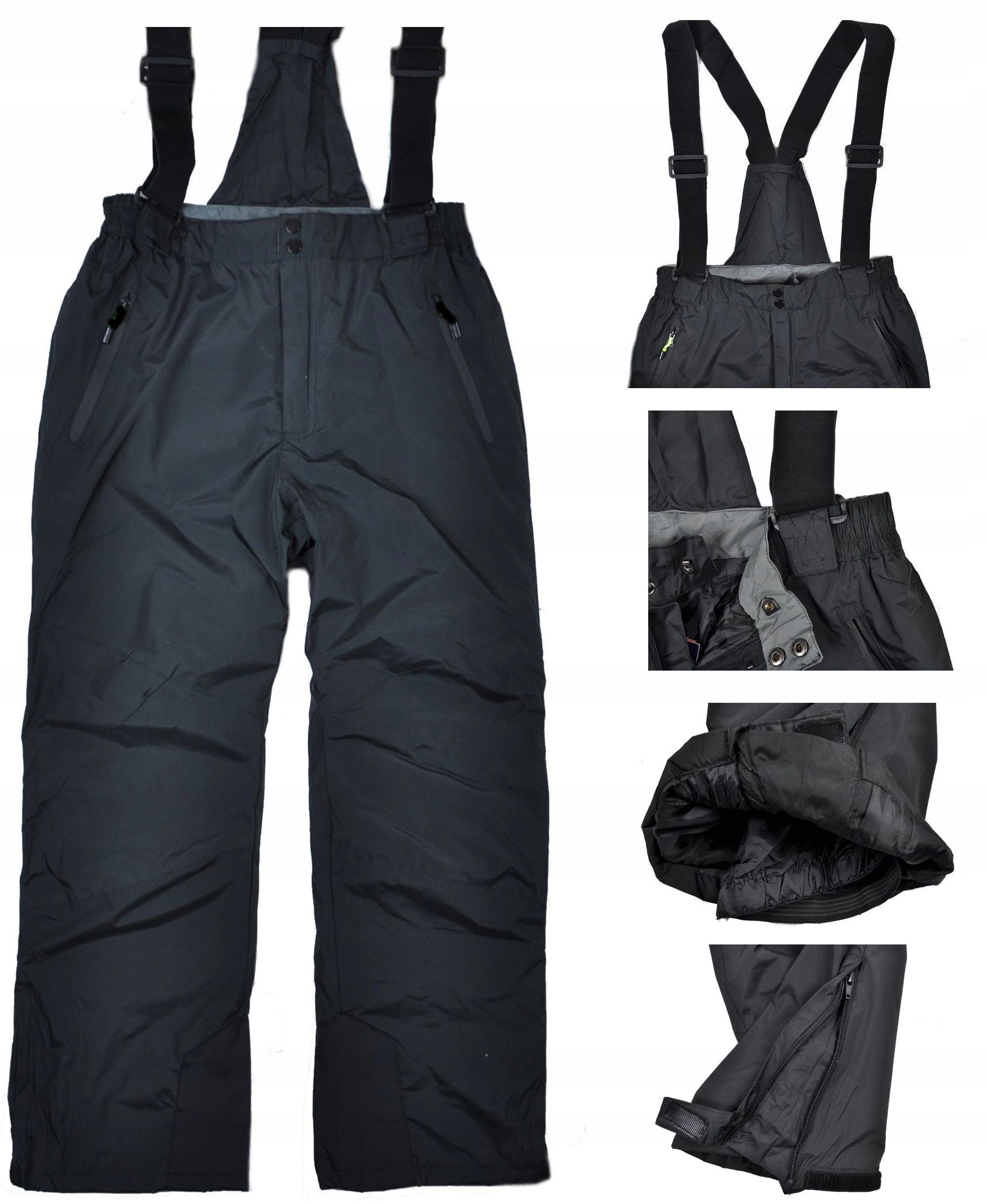 Meskie spodnie narciarskie snowboardowe szelki membrana 7508 roz XXL