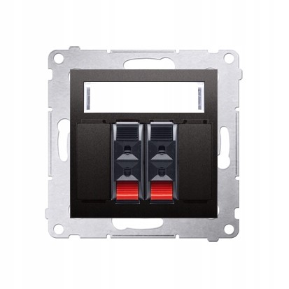 Gniazdo głośnikowe 2-krotne Antracyt - Simon 54