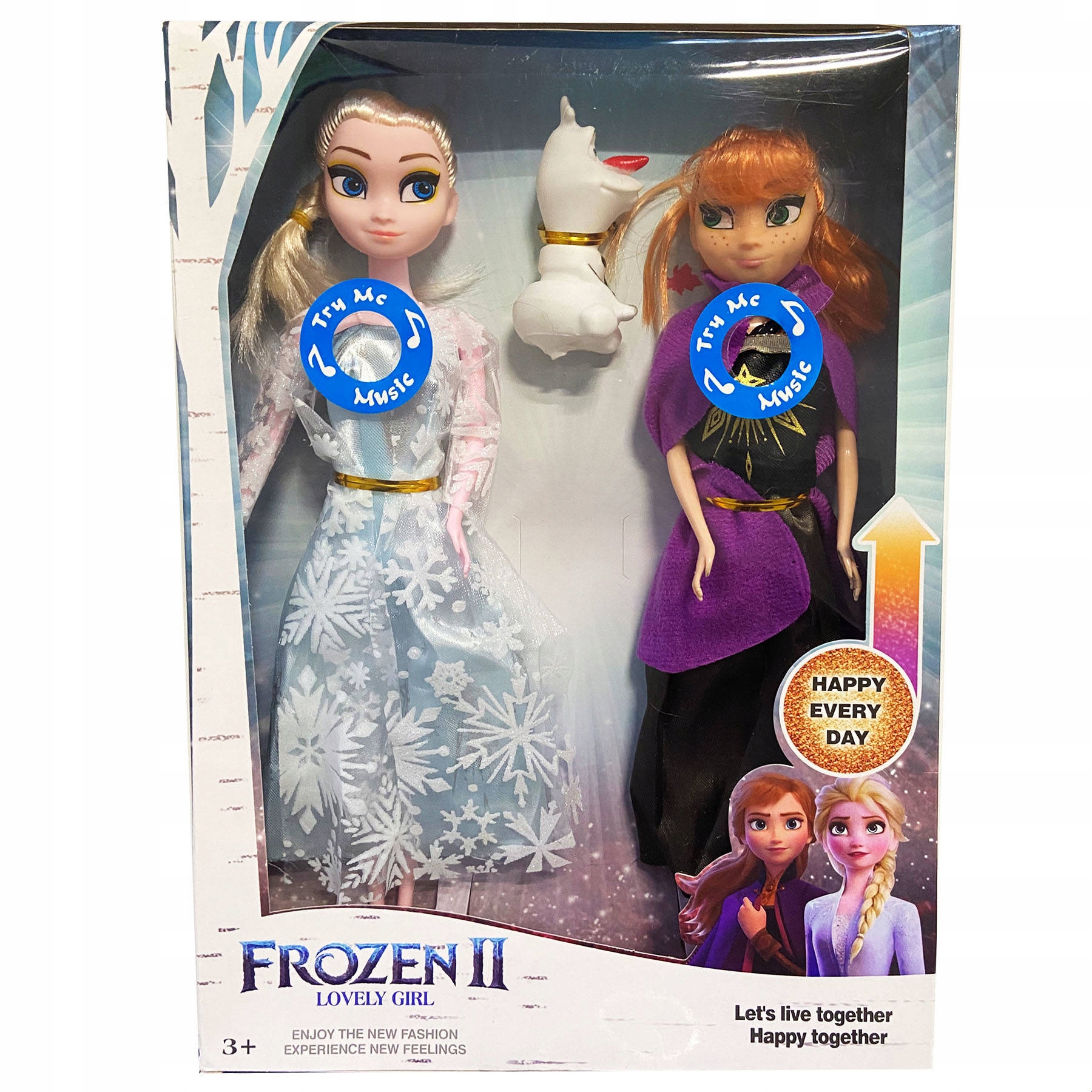 

Kraina Lodu Śpiewające Lalki Anna Elza Olaf Frozen