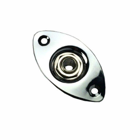 Gniazdo gitarowe JACK mono z maskownicą - srebrne Kod producenta 05824