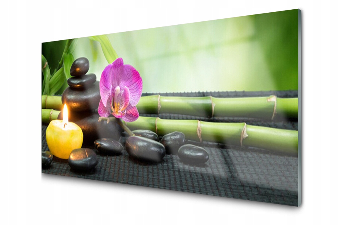 

Panel szklany Płytka Bambus Kwiat Zen 120x60