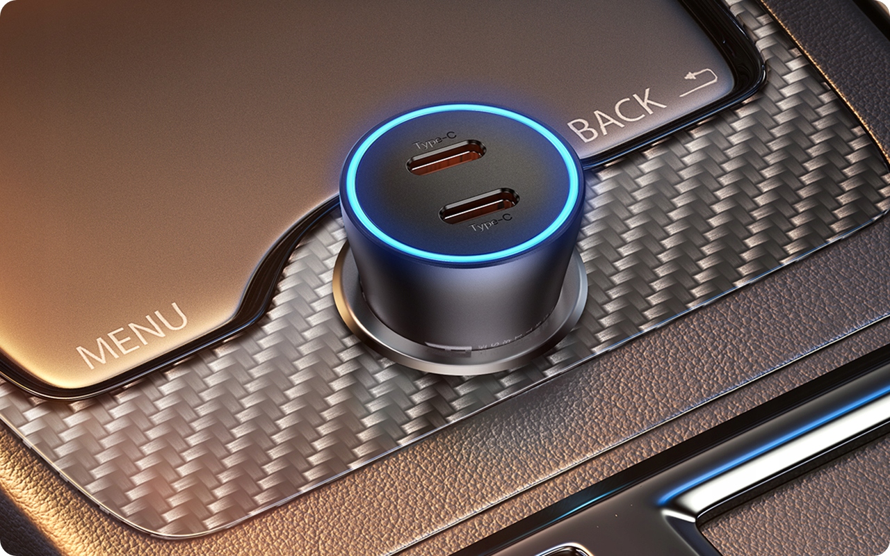 BASEUS SZYBKA ŁADOWARKA SAMOCHODOWA USB TYP C USB-C 40W BEZPIECZNA LED Napięcie wyjściowe 12 V