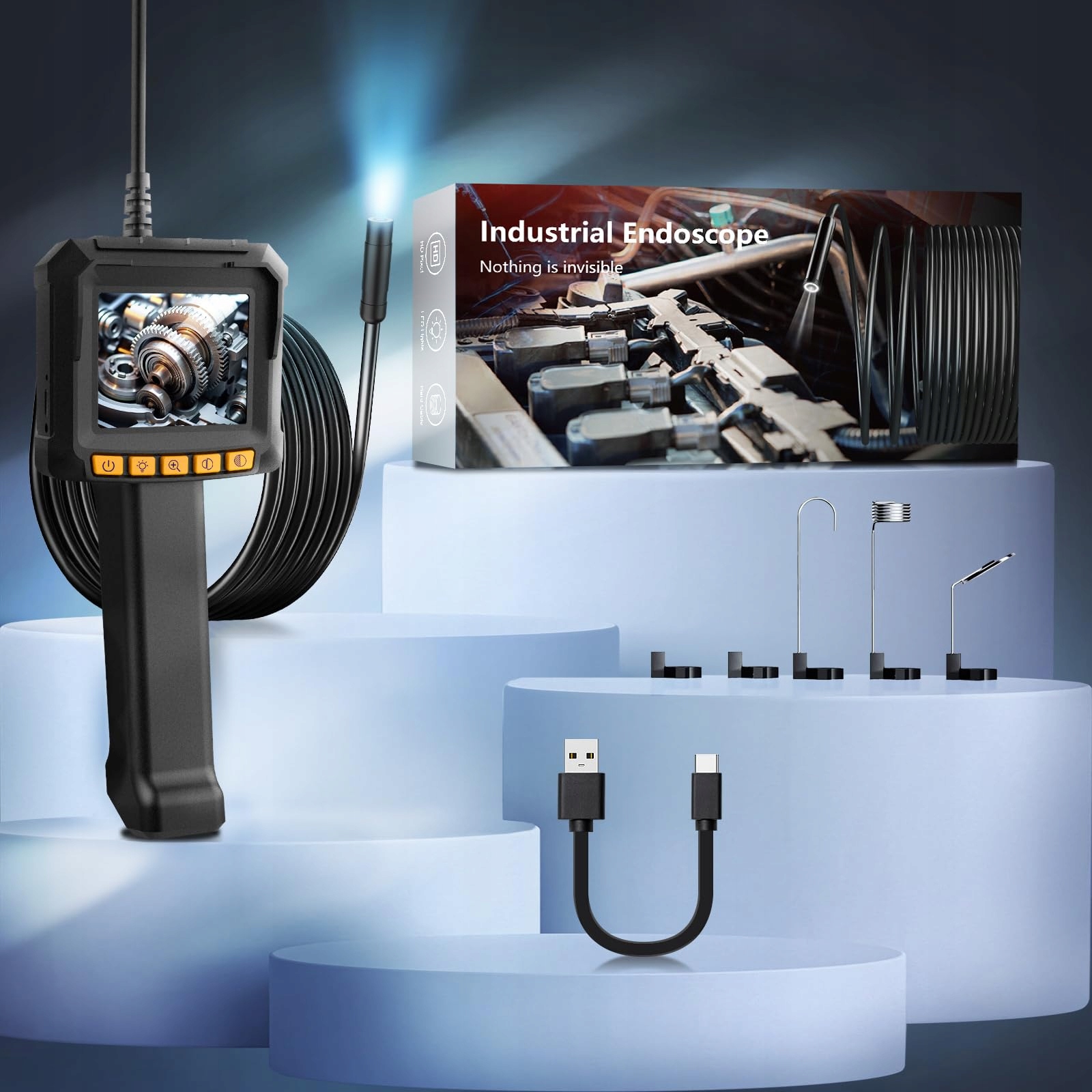 MOMAN EOS1 Kamera Inspekcyjna 1080P HD Endoskop 5m IP67 Wodoodporna — miniatura 8