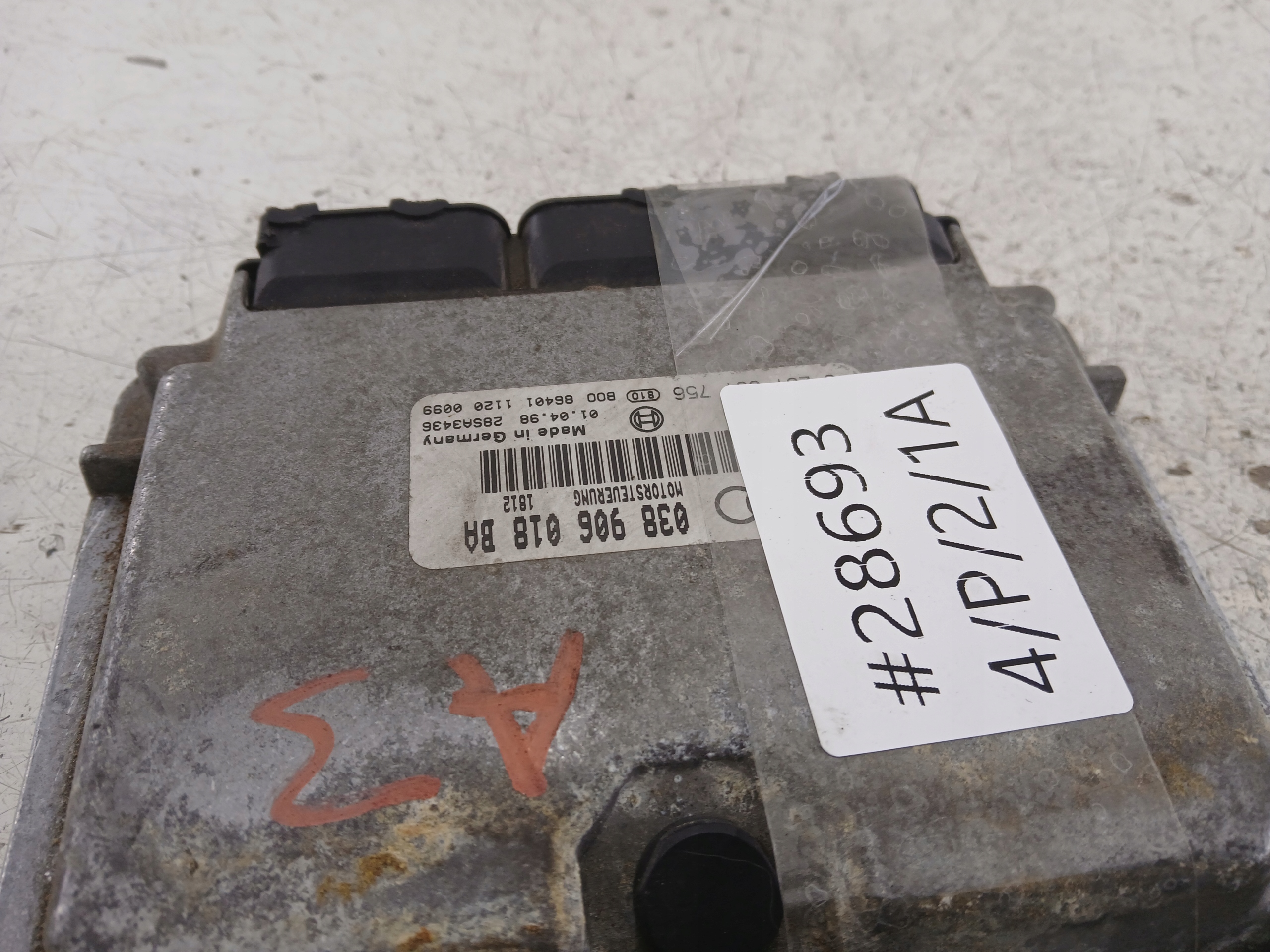 AUDI A3 8L 1.9 TDI control unit of the engine 038906018BA