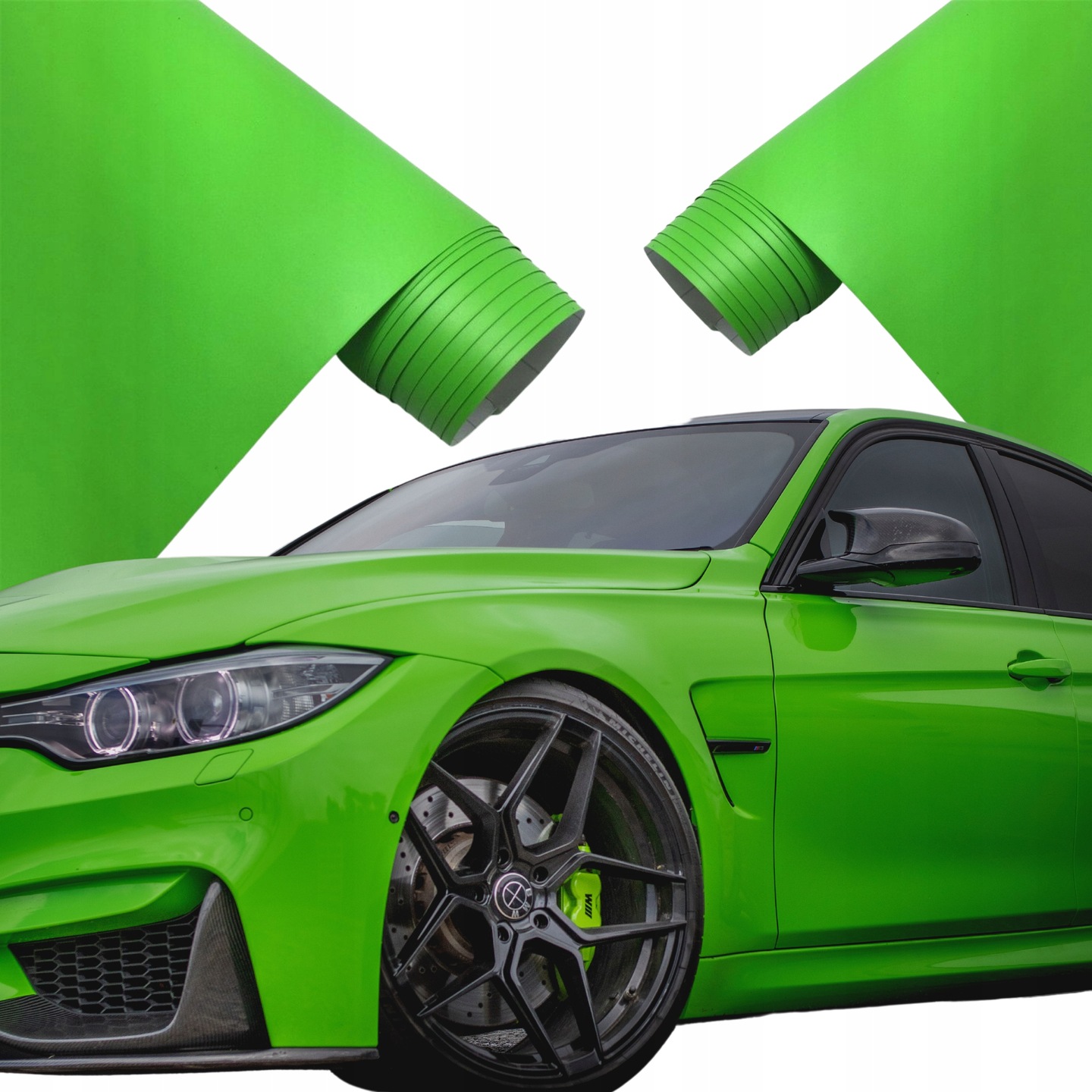 Автомобильная пленка шпон зеленый коврик авто 200 см