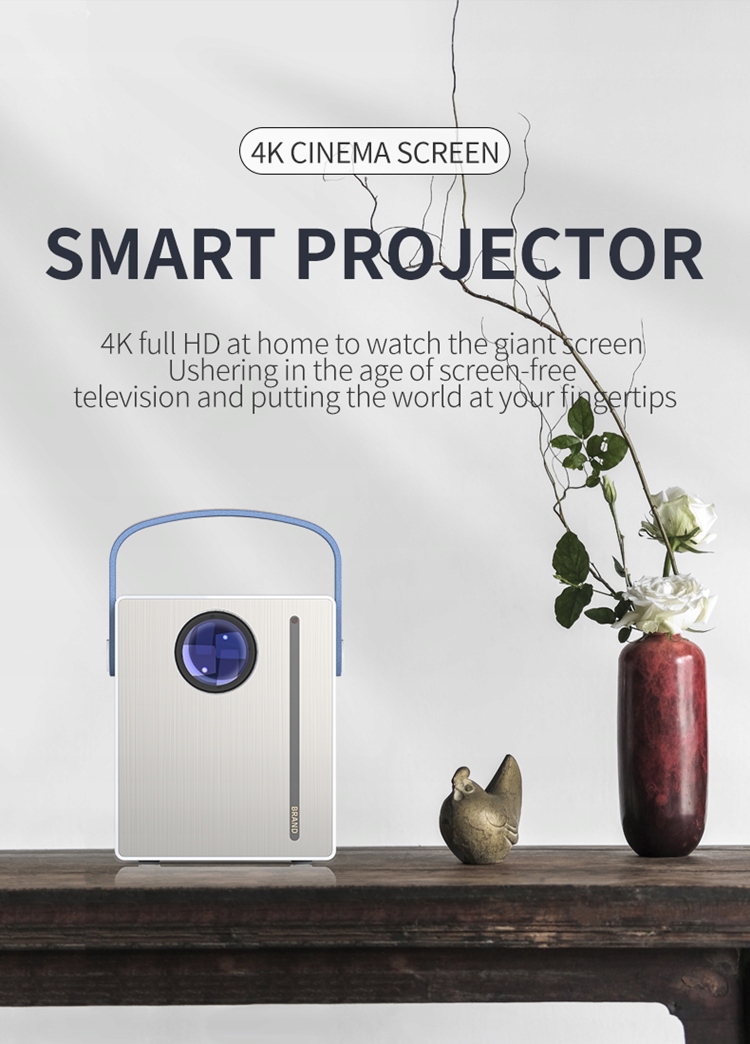 HORDOZHATÓ PROJEKTOR 4K 2in1 ANDROID BOX SMART TV Wi-Fi hangszóró JBL + Távirányító Modell PR07