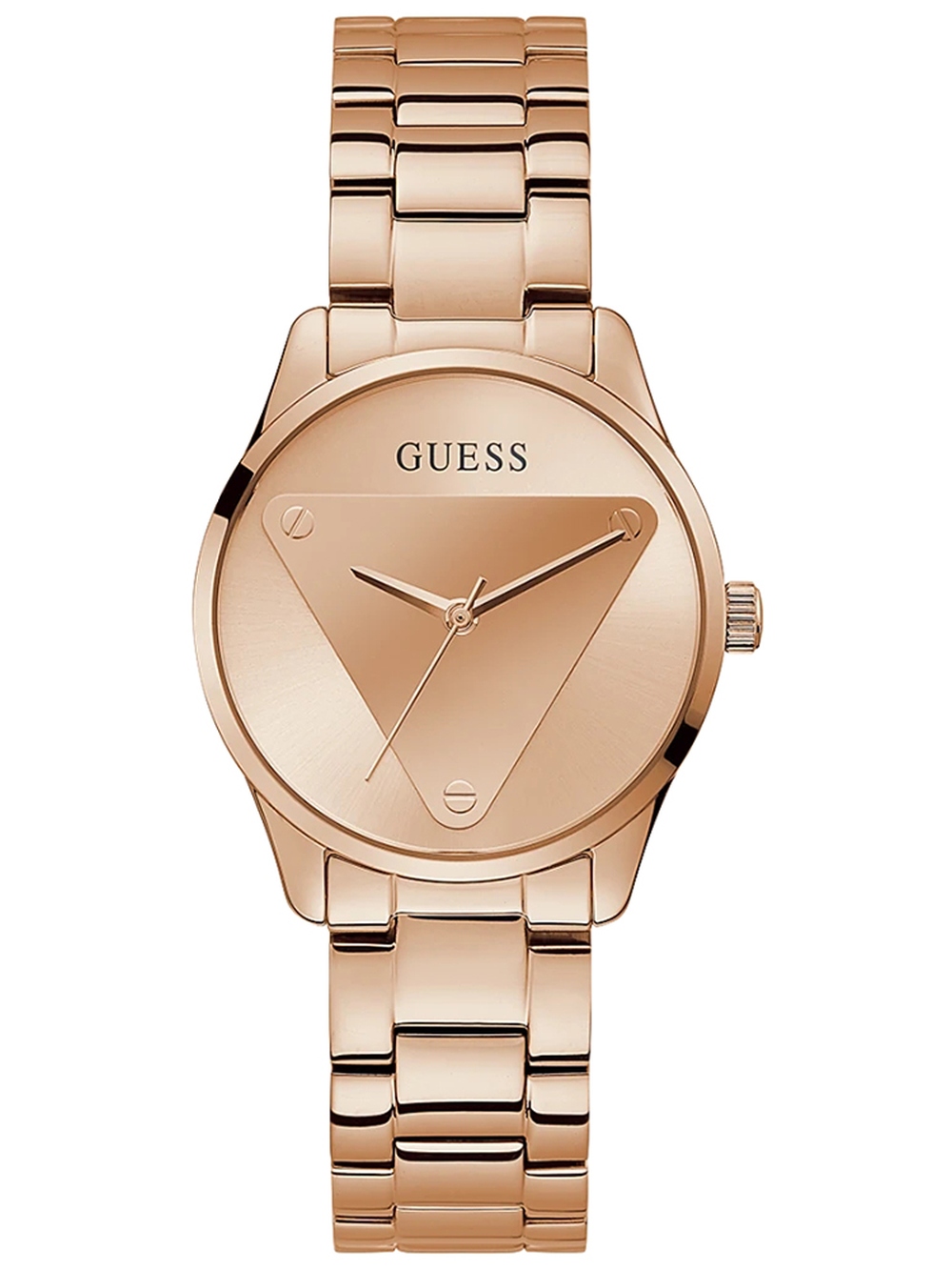 Dámské Hodinky Guess Emblem GW0485L2 Růžové Zlato, Módní Náramek S Logem