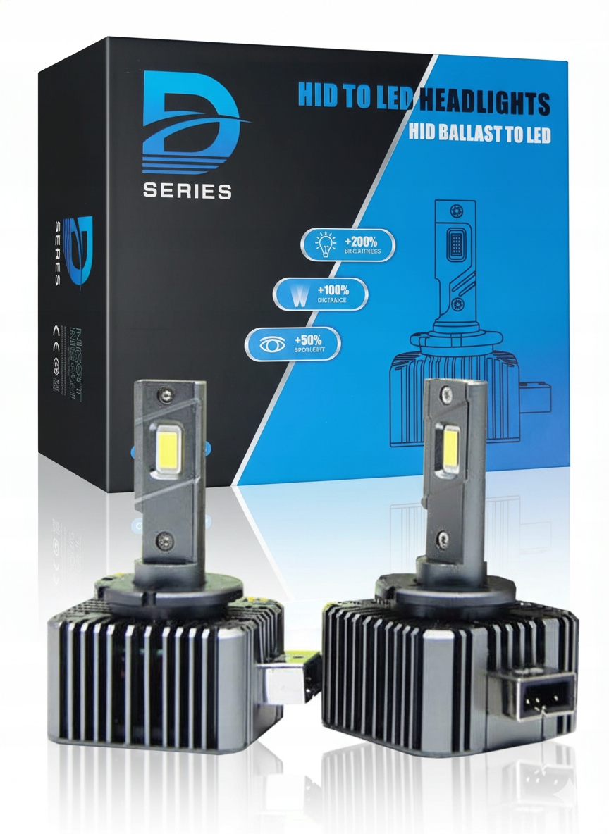 2x Led Žárovka D3S Xenon Žárovka Hořák Plug&Play Xenon 6000K Canbus Výkonná