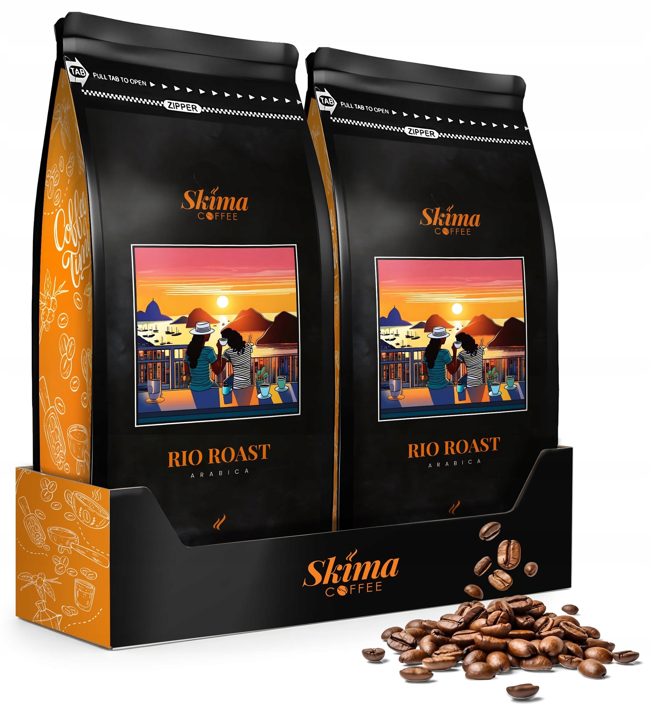 Levně Káva zrnková 1 kg x 2 Rio Roast (special Edition) Čerstvá pro kávovar Skima