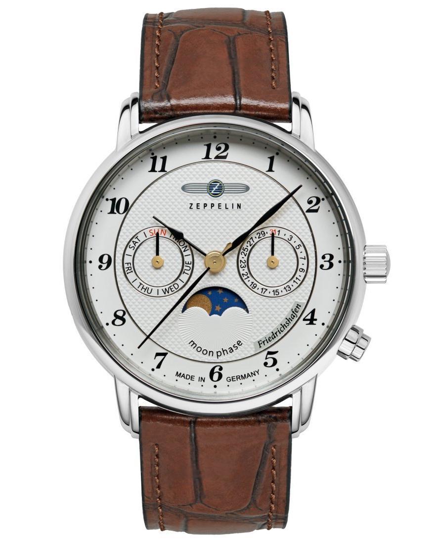 Nové originální dámské hodinky Zeppelin Friedrichshafen 8537-1 Moon Phase