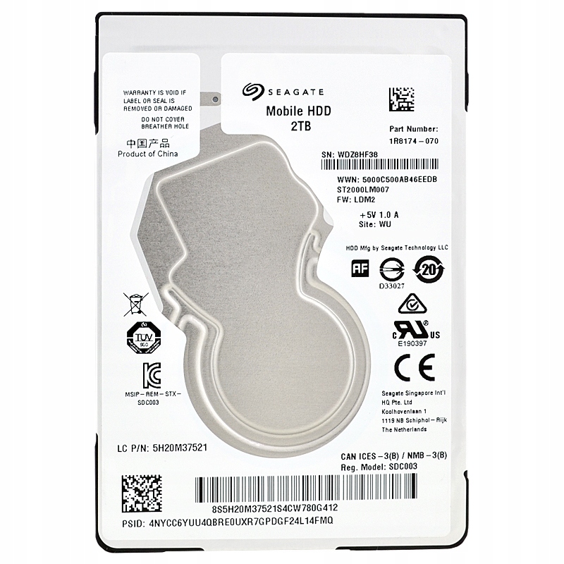 Dysk Seagate Mobile Hdd 2TB 2.5" Sata III 128MB 7mm ST2000LM007