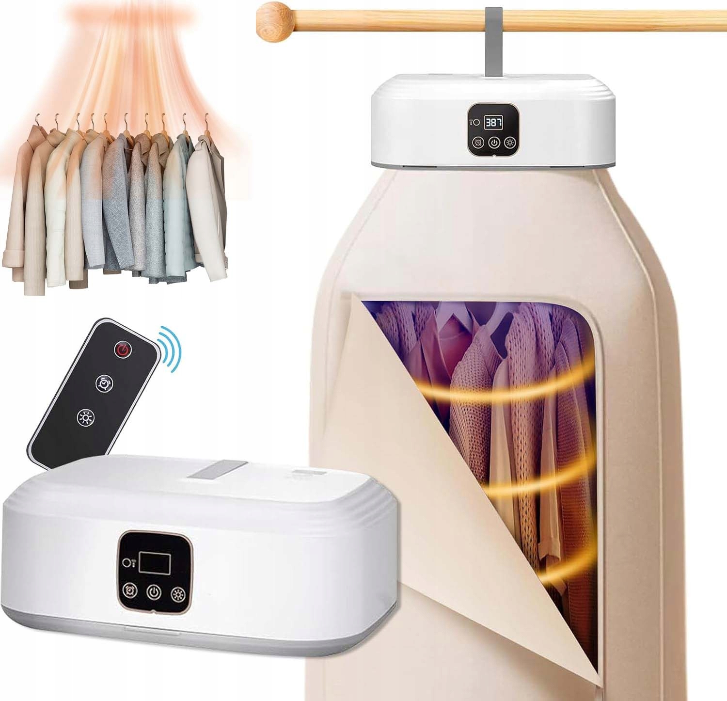 Levně Elektrická Sušák Na Oblečení A Obuv S Dálkovým Ovládáním A Časovým Regulátorem