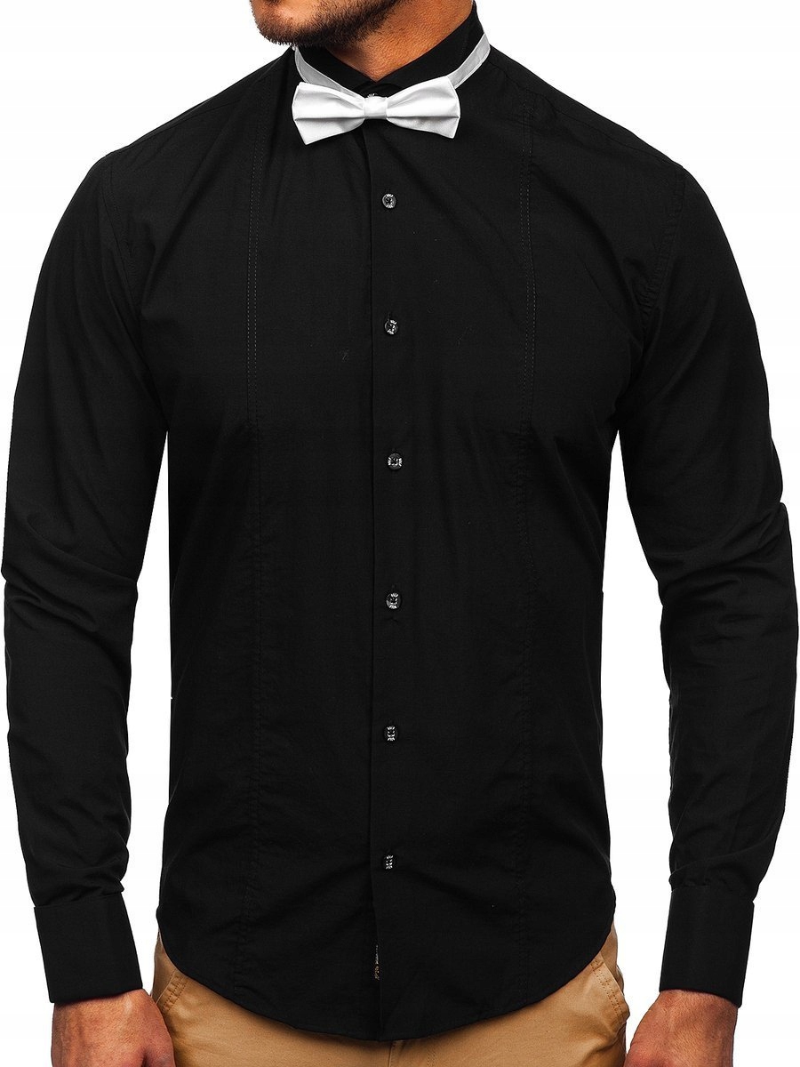 

Koszula Męska Elegancka Czarna 4702-A Rozmiar_m