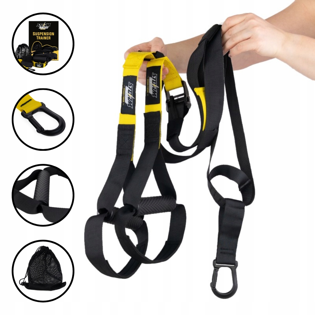 StormCloud Taśmy do ćwiczeń Trx Pro, pasy treningowe crossfit fitness żółte