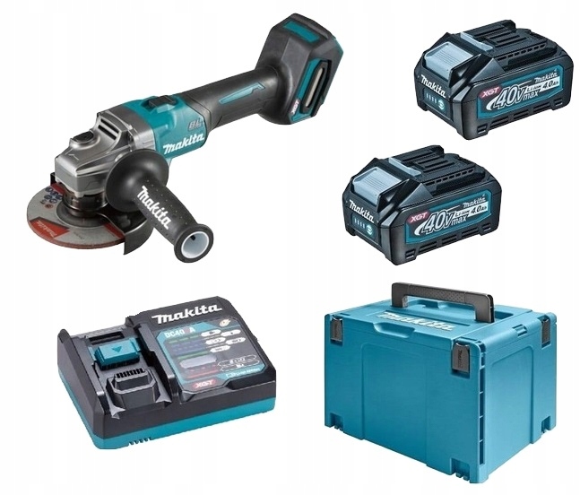 Szlifierka kątowa 125mm Xgt 40V max 2xAKU ładowarka walizka GA005G Makita