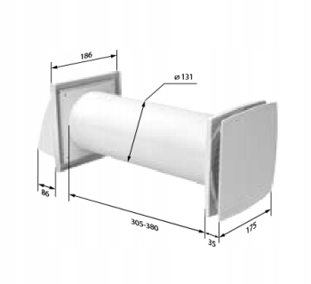 Rekuperator ścienny SOLO+ 125 z pilotem Ventika Kod producenta SOLO+ 125