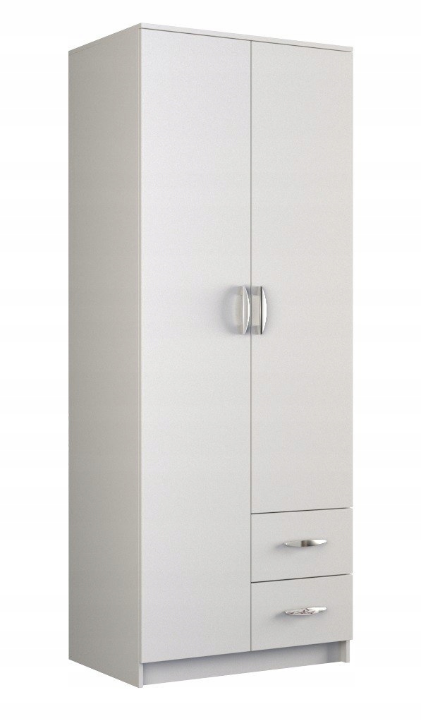 Шкаф гардеробная белая вместительная 80см