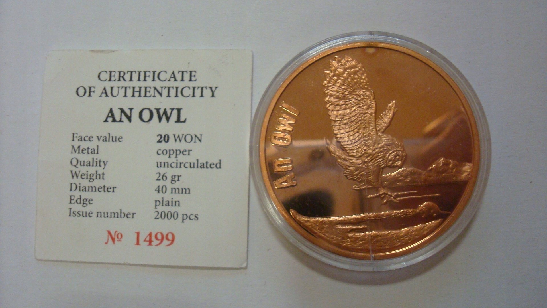 Moneta Korea 20 Won 2007 sowa st.L