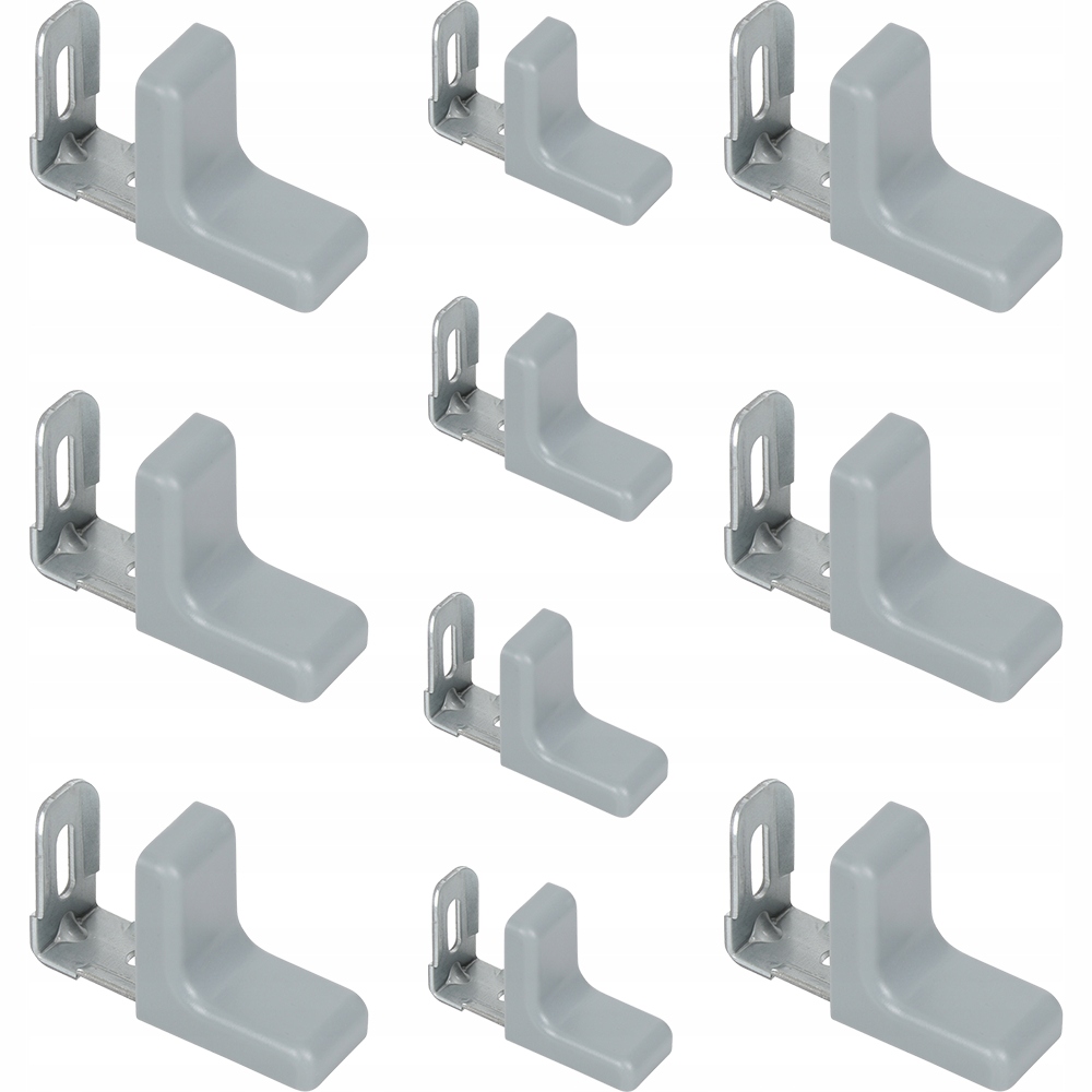 

10x Kątownik Meblowy,łącznik Z Regulacją Szary