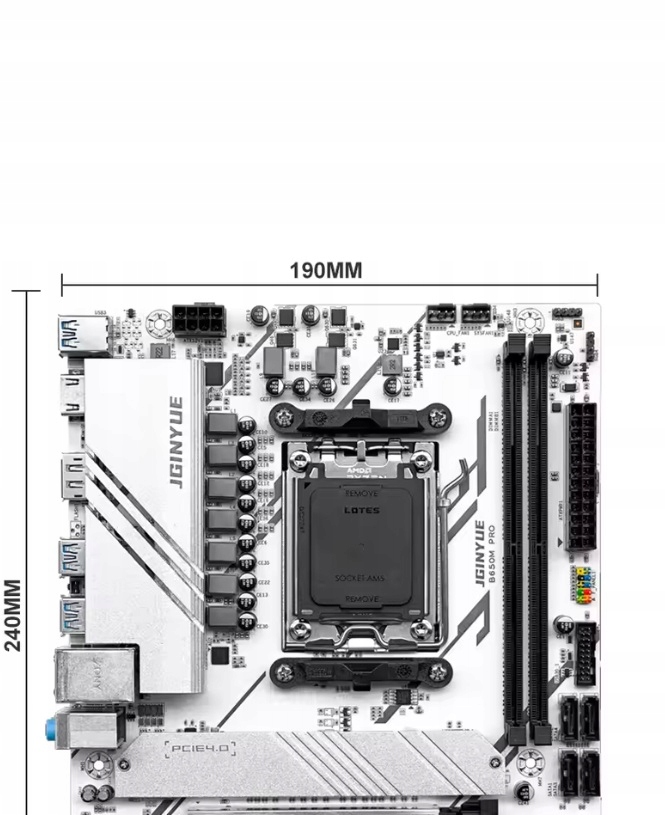 Základní deska Jginyue B650 Gaming Pro Amd AM5 Gaming DDR5 4800 až 6000+MHz