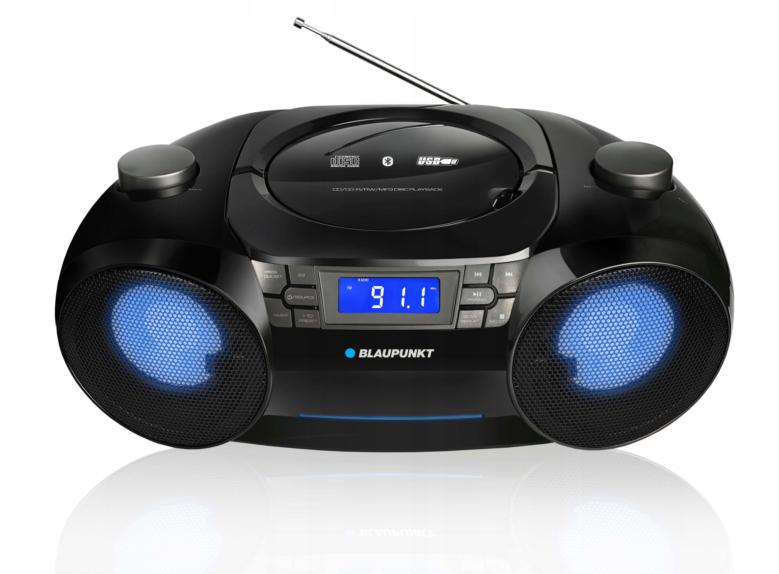 Boombox Blaupunkt BB31LED CD MP3 Usb Bluetooth Darček