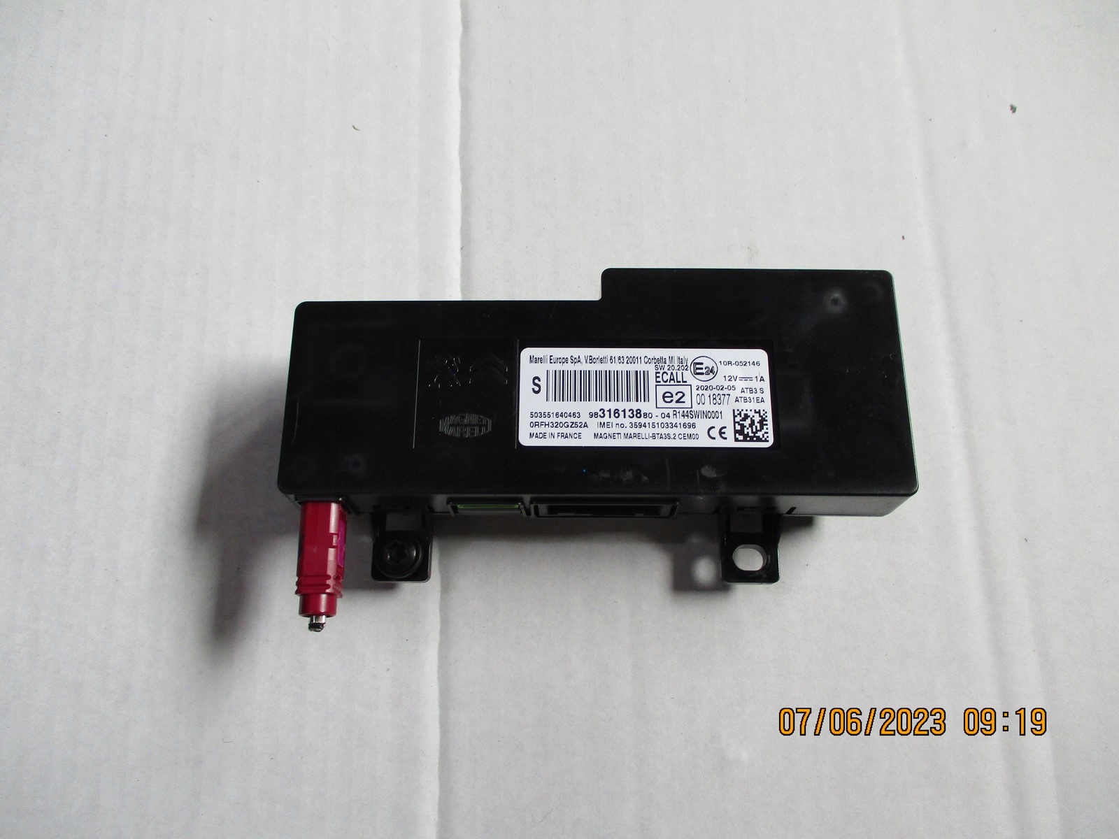 modulo BLUETOOTH CITROEN C4 PICASSO II 9831613880