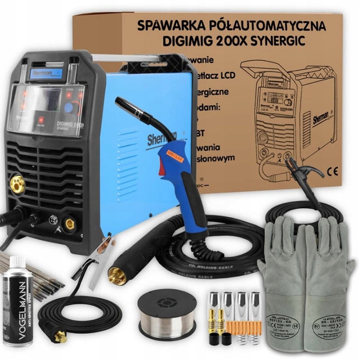 Set Sherman Synergická invertorová svářečka Digimig 200X Synergic