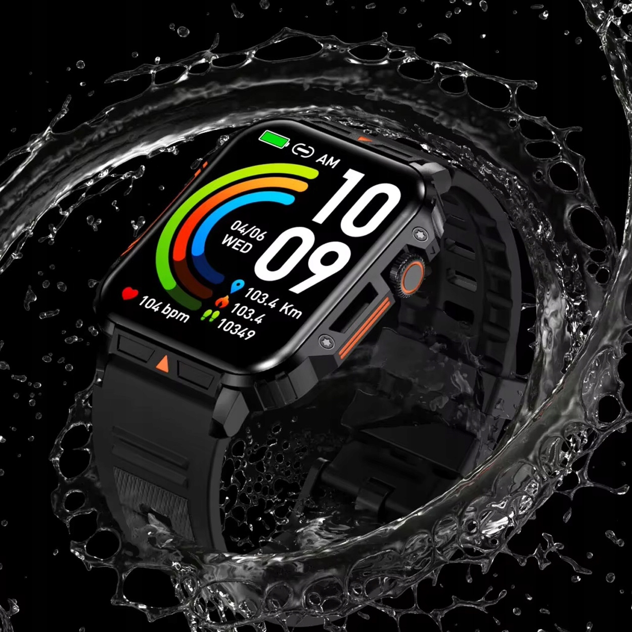 Smartwatch męski menu PL 340 mAh Bluetooth Call!! SMART WATCH PRO + FOLIA Wysokość koperty 52 mm