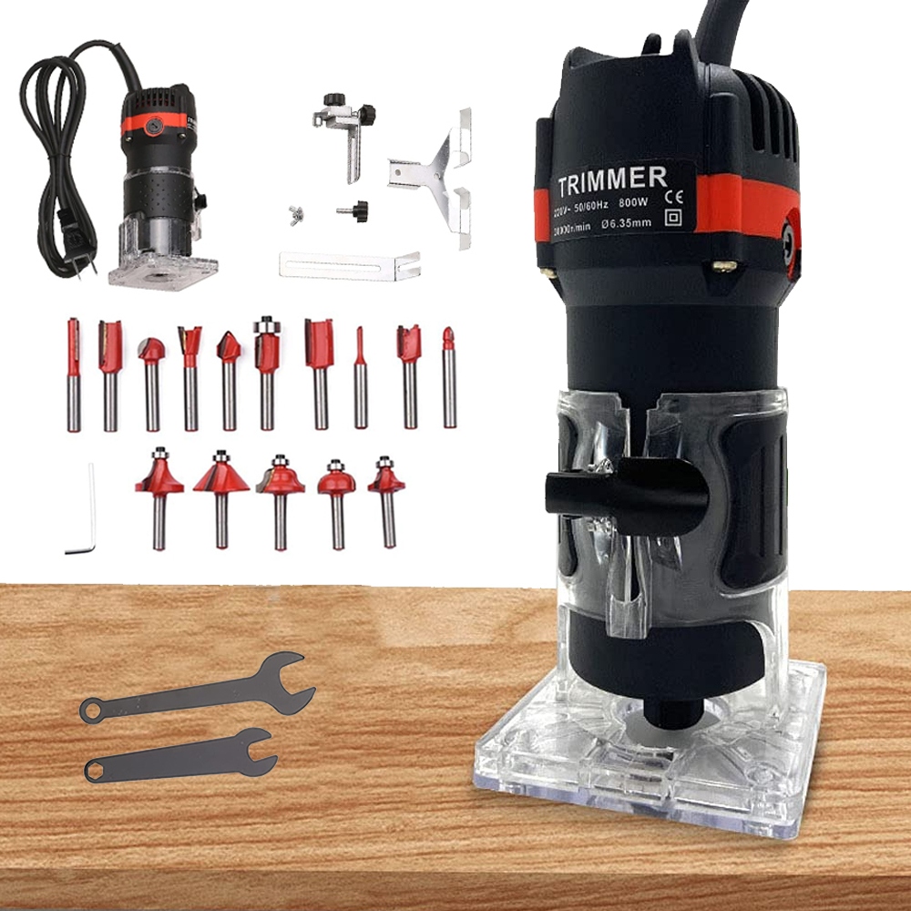 Výkonný Elektrický Ruční Router 800 W Sekání Prořezávání Dřeva 6.35 MM
