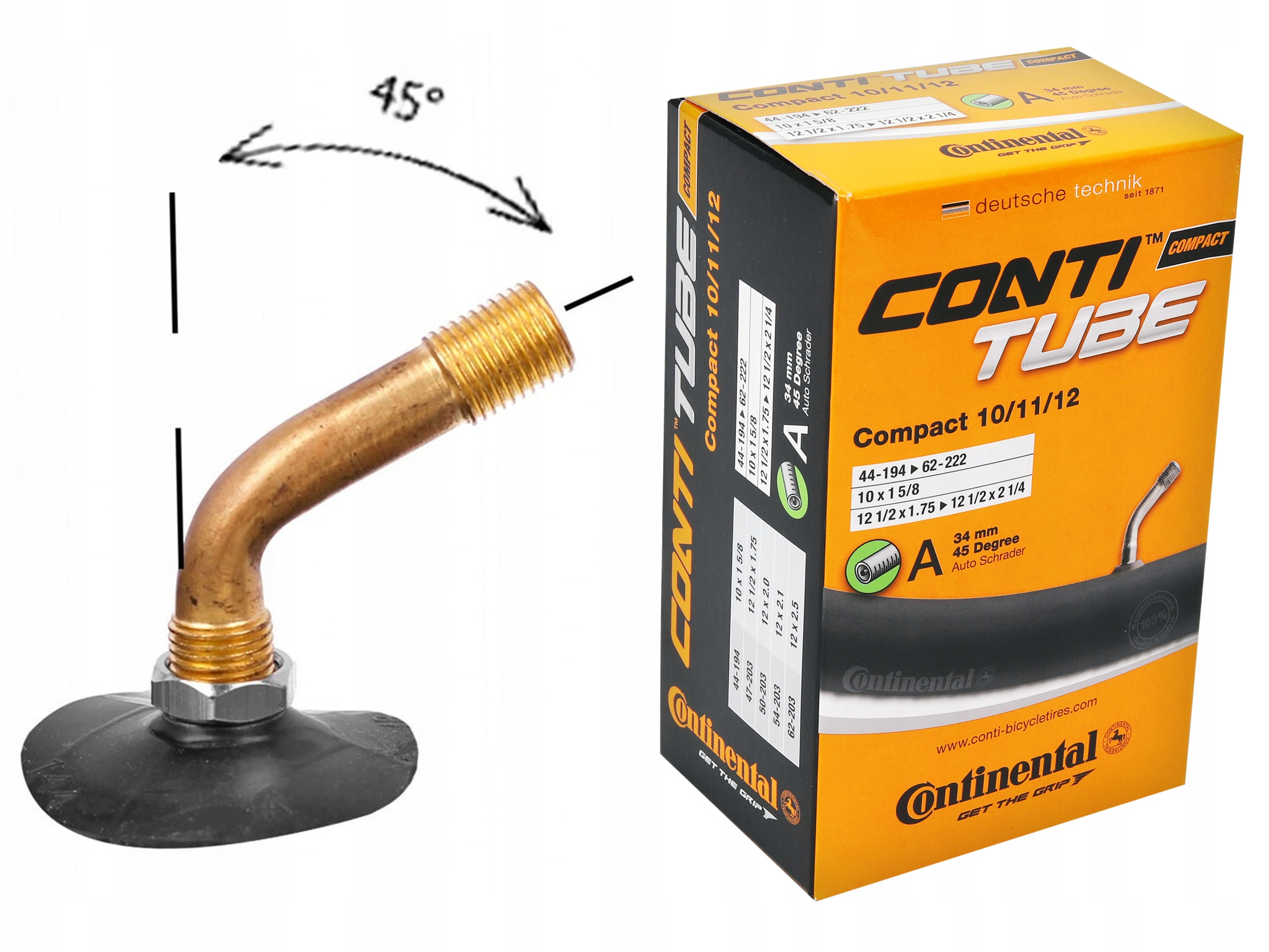 

Dętka Continental 10/11/12''x1.75-2.5 Av 34mm 45st