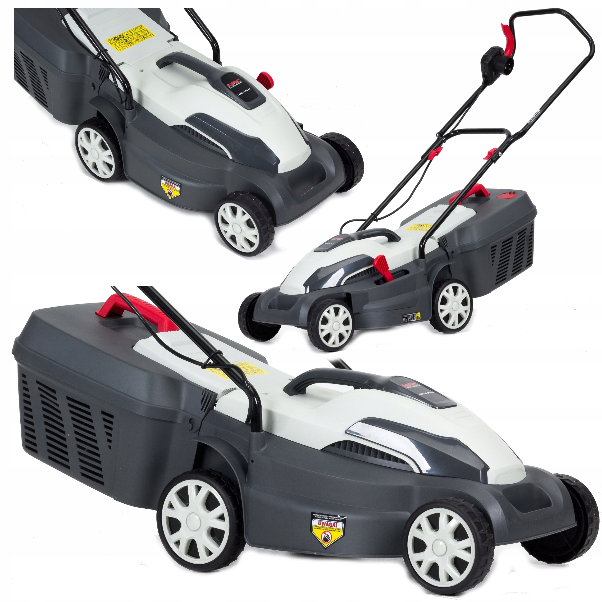 Nac Elektrická Kosačka Kôš 35 L 34 CM 1400 W Zadné Vyhadzovanie Do Koša Ľahká