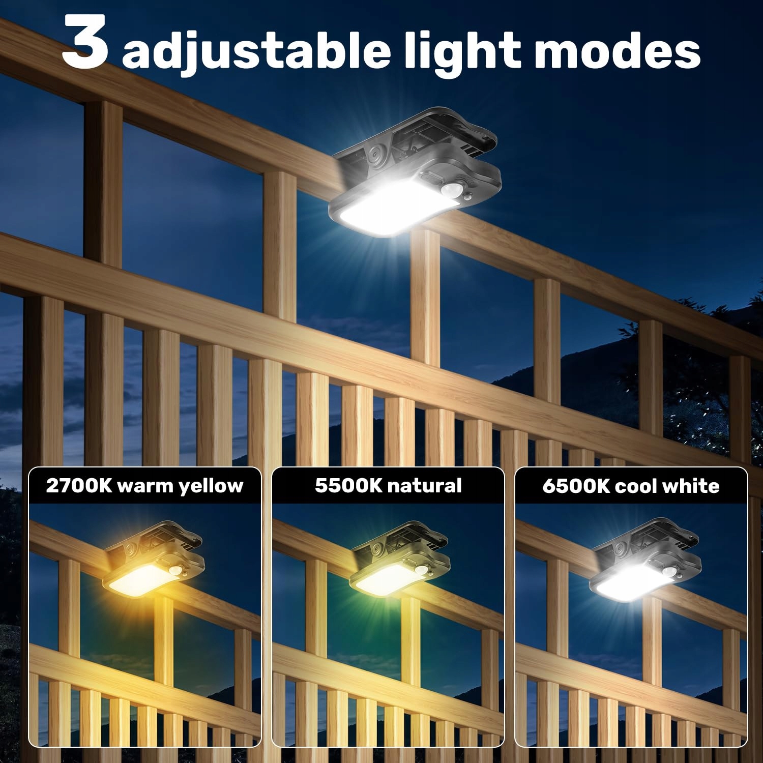 Lampy Solarne Z Czujnikiem Ruchu USB Z Pilotem 4 Sztuki BlueYu — miniatura 4
