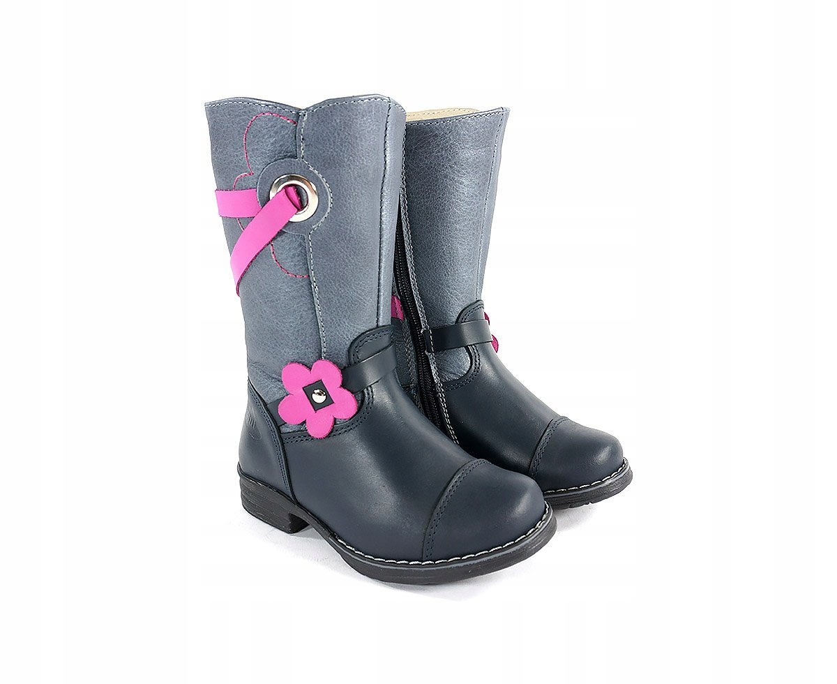 KOZAKI DZIECIĘCE REN 3172 GRA R27 Kolor niebieski