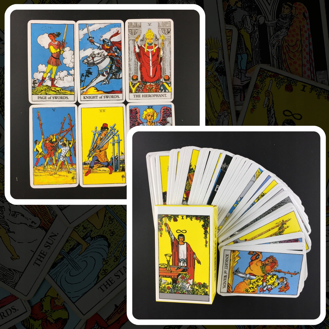 ZESTAW KLASYCZNYCH KART TAROTA THE RIDER TAROT 78 SZTUK WRÓŻBY Z KART Minimalna liczba graczy 1