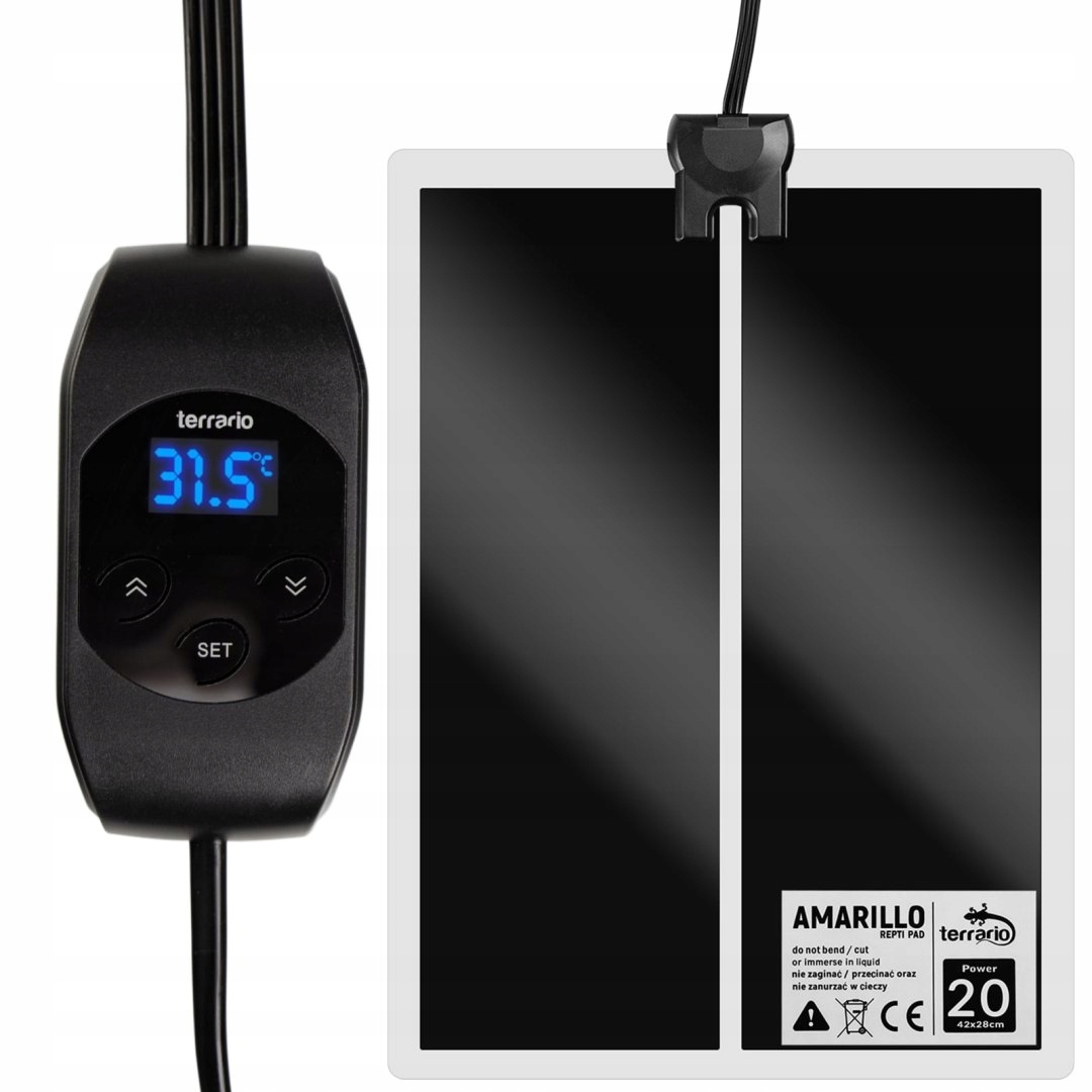 Terrario Amarillo 20W – vyhřívací podložka s LCD termostatem