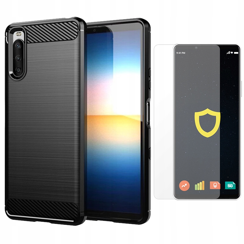 

Etui SpaceCase Carbon do Xperia 10 IV Szkło 9H