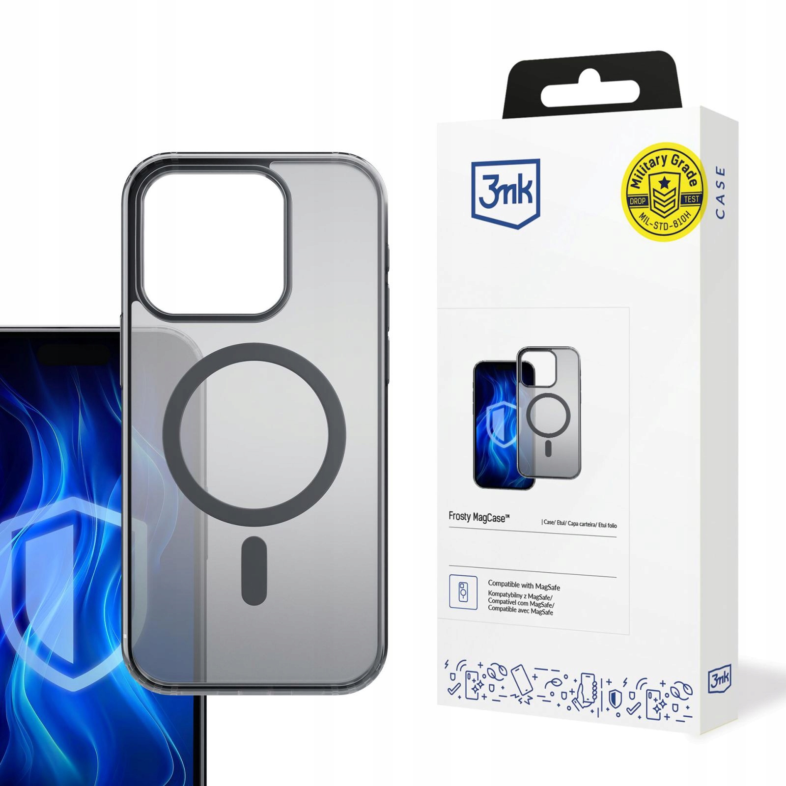 Etui Do Apple Iphone 16 Pro Max 3MK Frosty Magcase Black