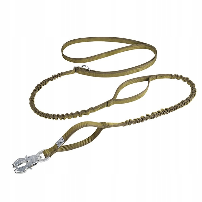 Smycz dla dużego psa z mocnym amortyzatorem Multi Power khaki 2,7 m