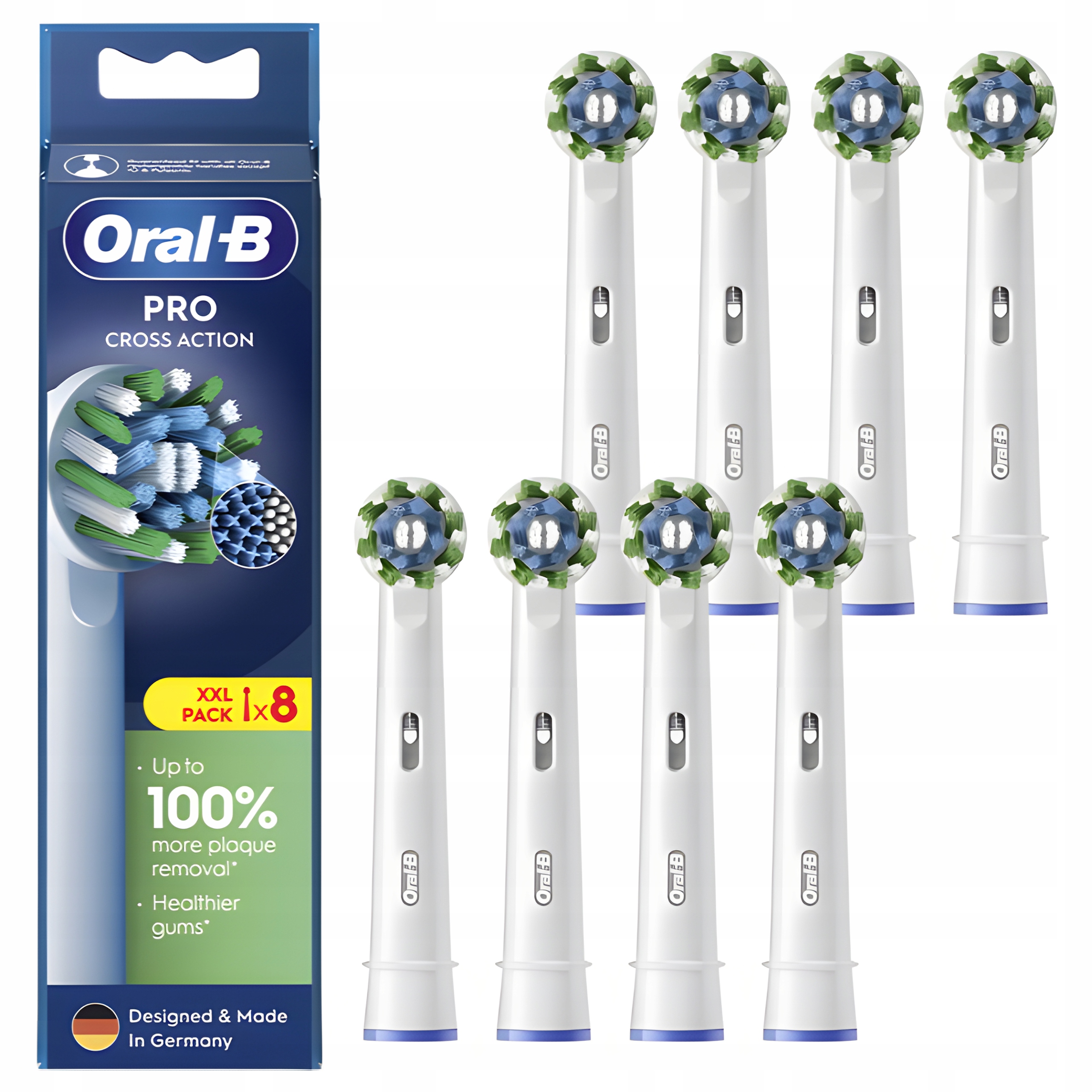 Oryginalne Końcówki do szczoteczki elektrycznej Oral-B Cross Action 8szt.