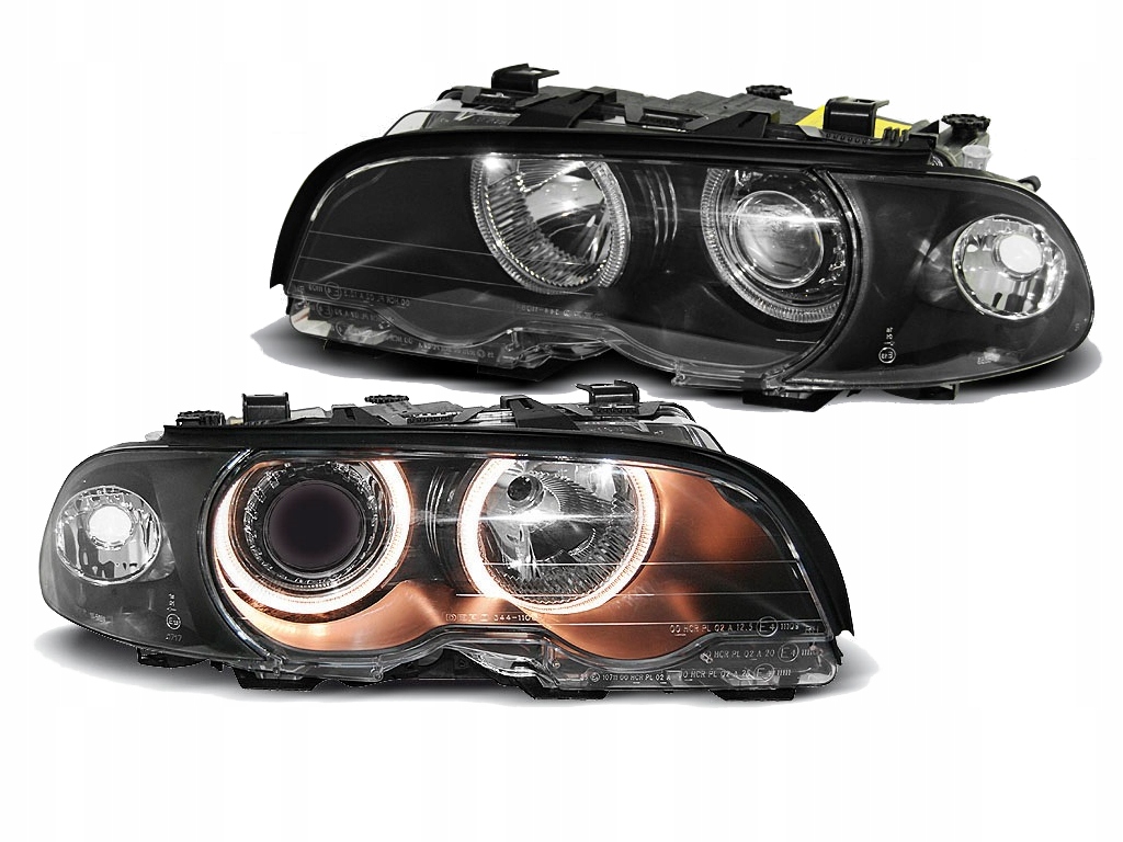 LAMPY BMW E46 COUPE CABRIO 99-03R RINGI DEPO BLACK