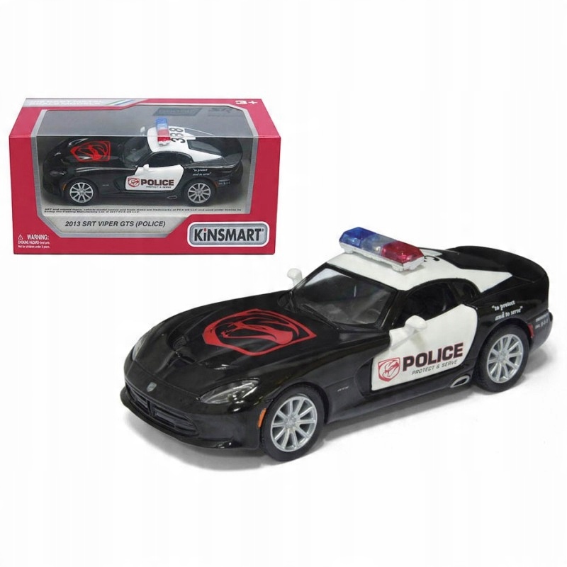 

Kinsmart 1:36 Model metal Srt Viper Gts Policja