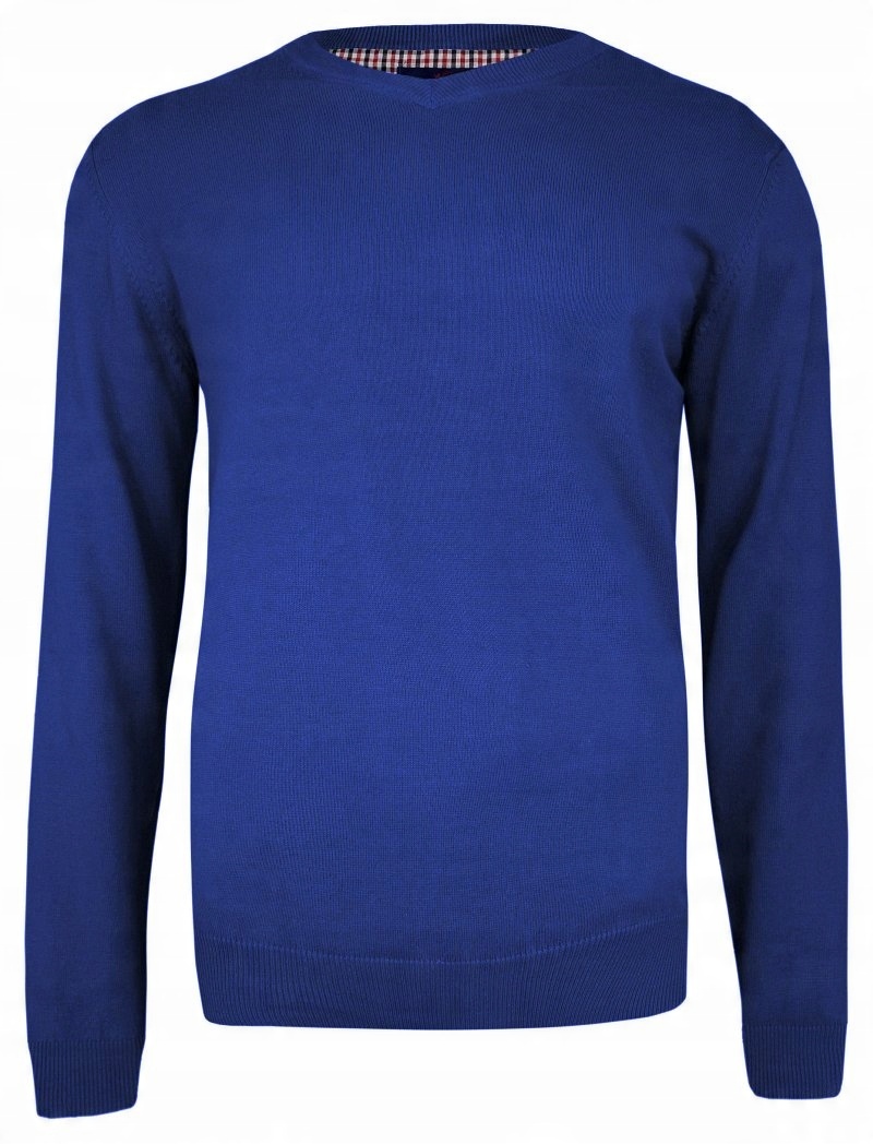 

Chabrowy Sweter w serek Adriano Guinari -XXL