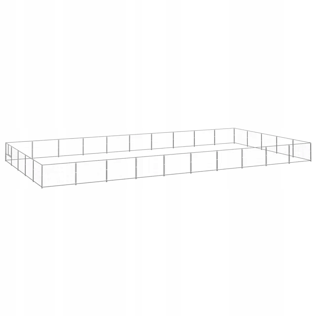 Levně Kotec pro psa, stříbrná, 50 m², ocelová