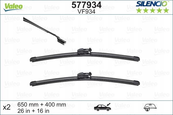 577934 - Стеклоочистители SILENCIO 650/400 для SUBARU Impreza XV