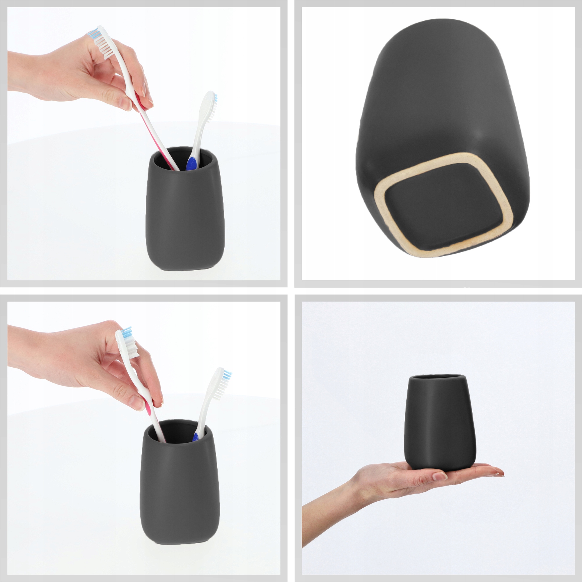 KUBEK ŁAZIENKOWY NA SZCZOTECZKĘ PASTĘ CERAMICZNY Materiał wykonania ceramika