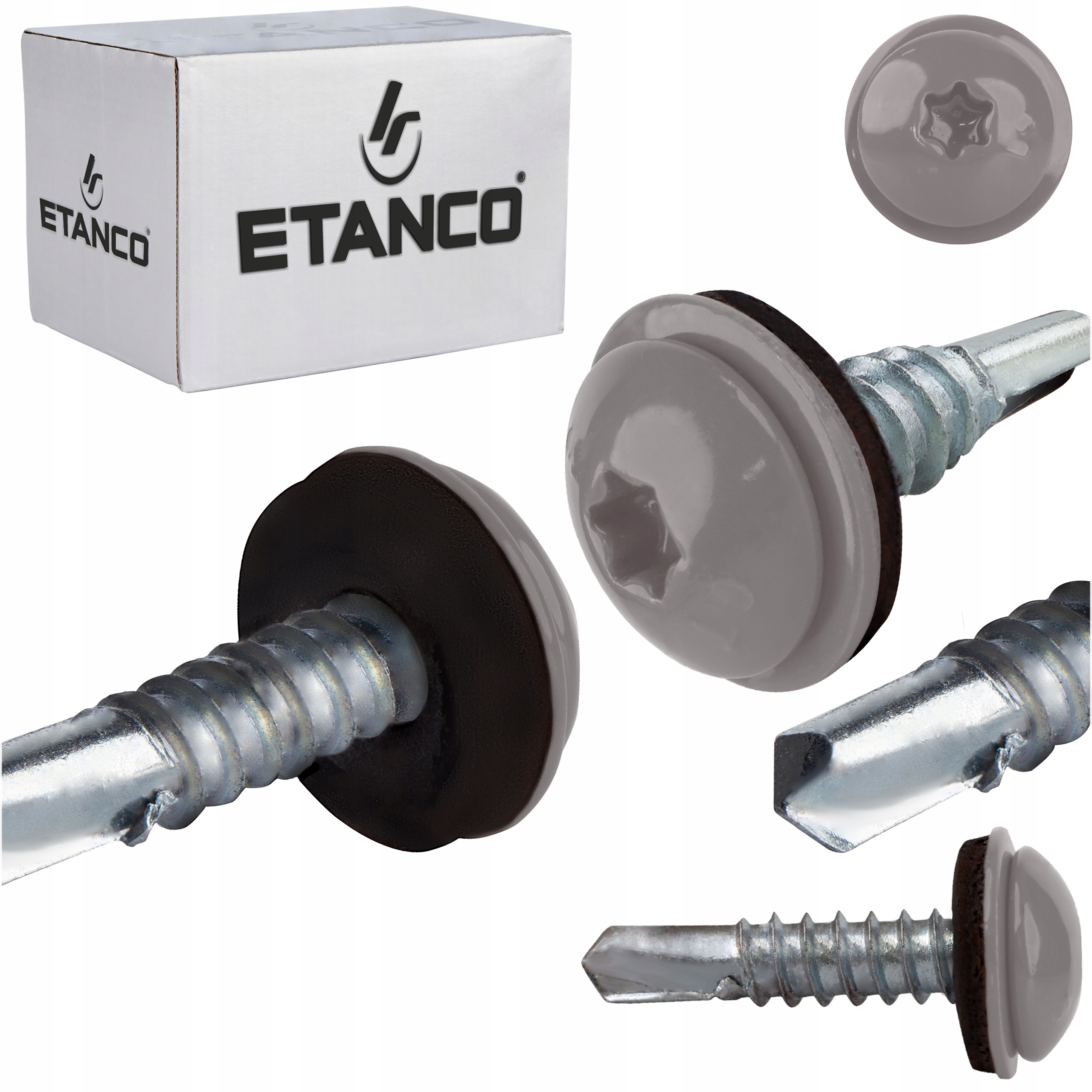 Šrouby do kovu Torx 5 mm 5,5x25 mm Ral 9007 250 ks Etanco GT5 Ph Z14