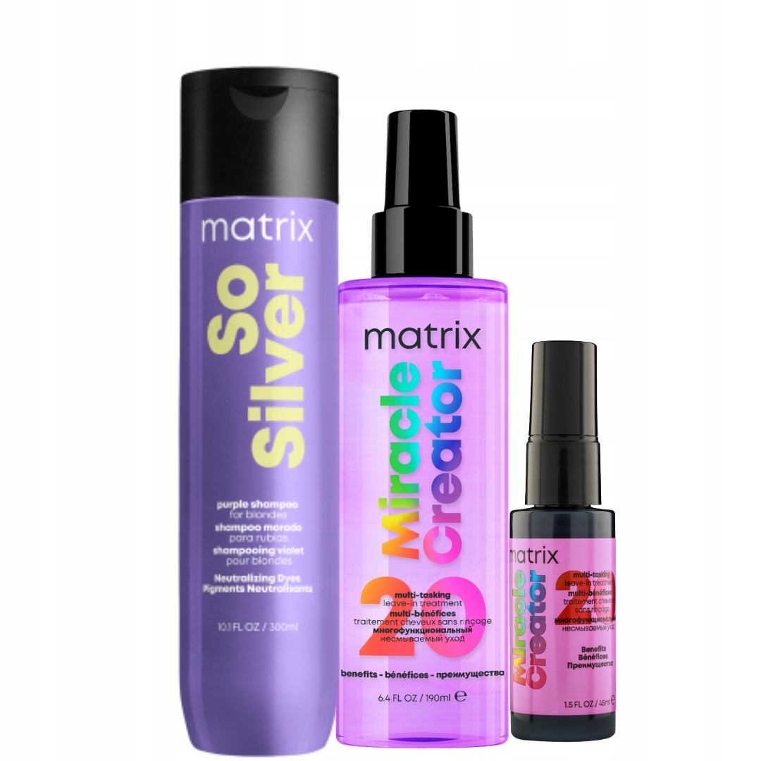 Matrix So Silver szampon do włosów siwych, Miracle Creator Spray