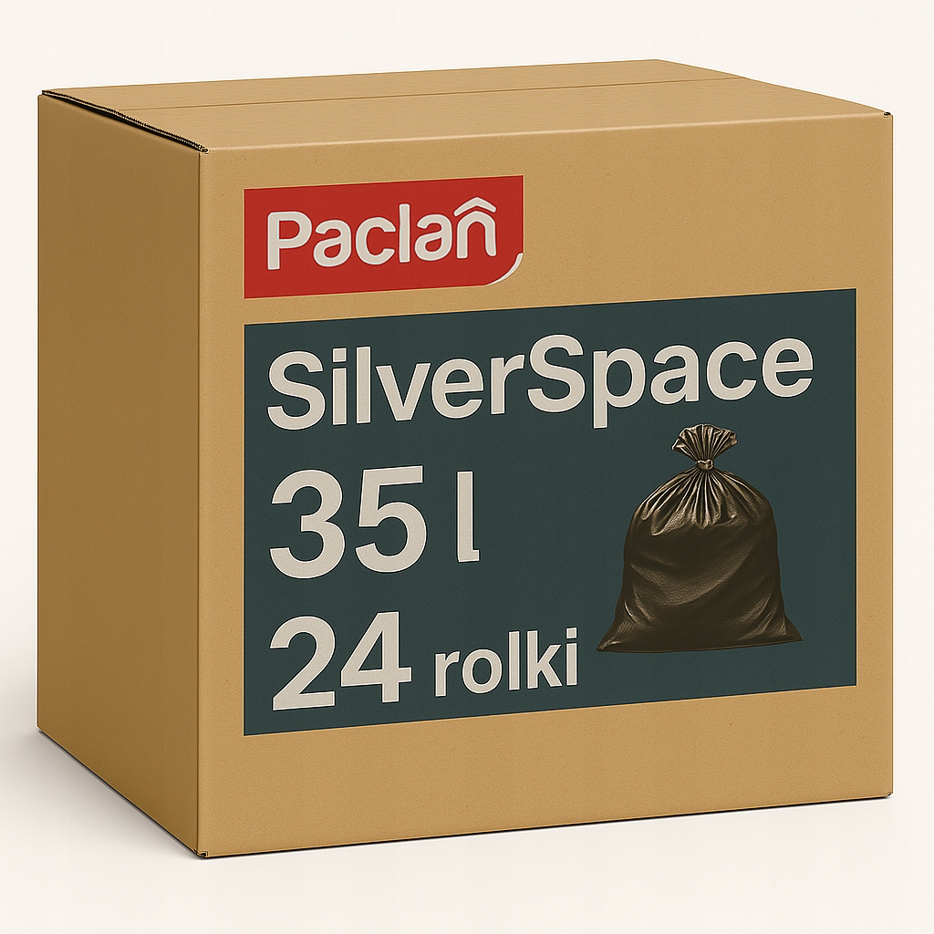 Paclan Silver Space Pytle na odpadky 35 l 24 rolí
