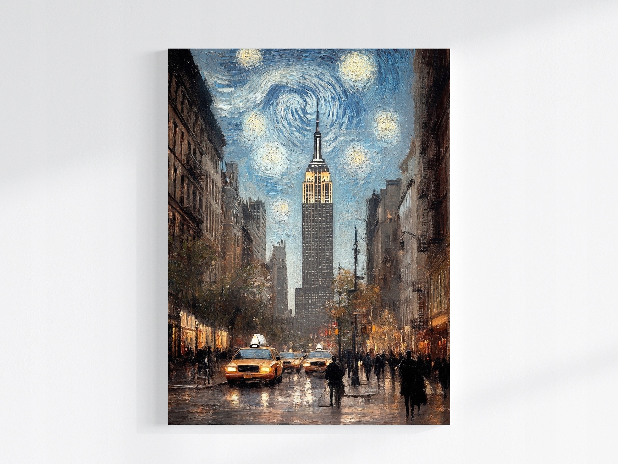 Obraz Na Plátně Canvas Město New York Hvězdná Noc Van Gogh 60x80