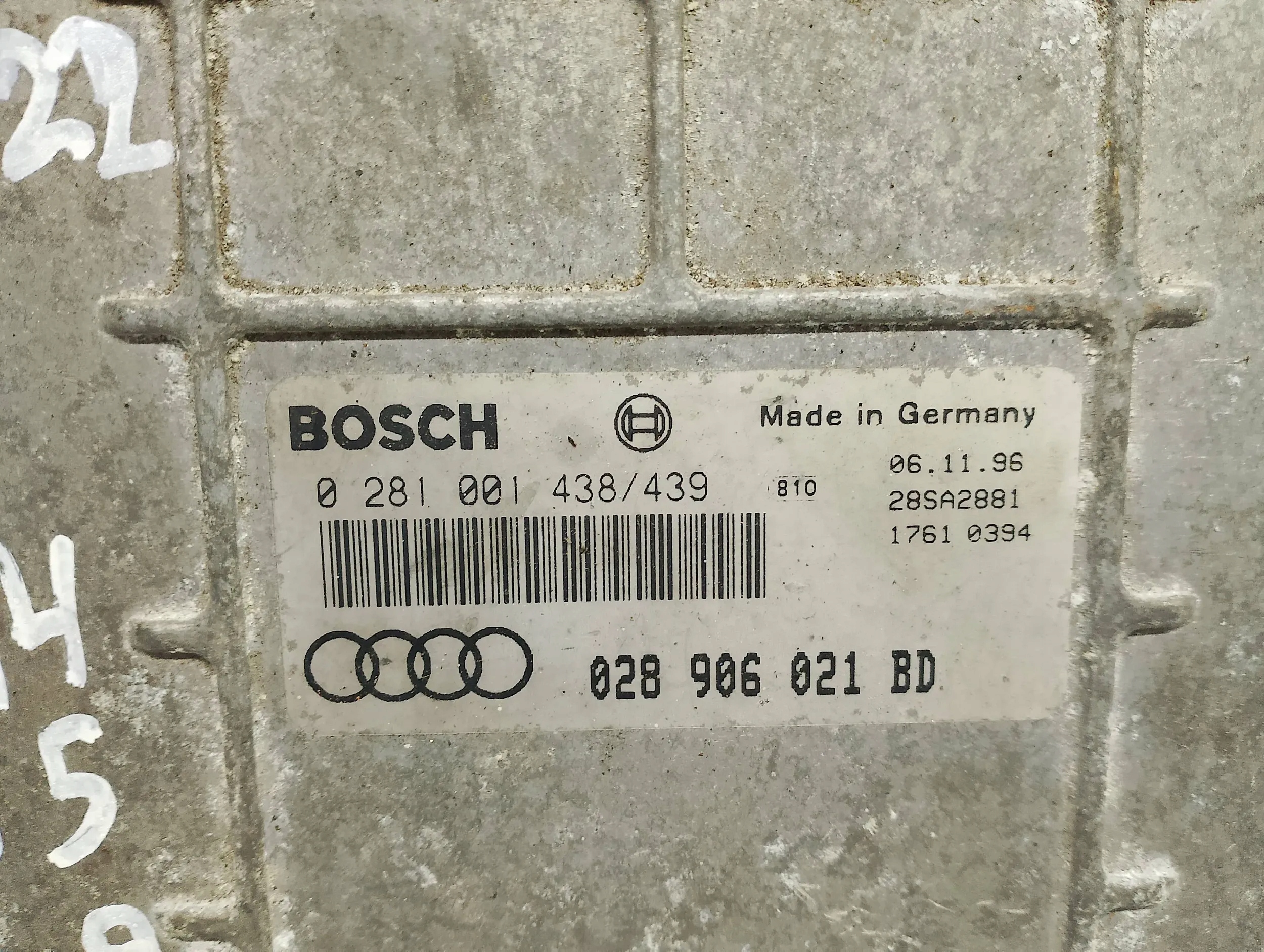control unit computer of the engine AUDI A4 B5 1.9 TDI 028906021BD